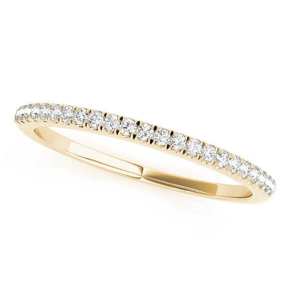 Beautiful 10K White & Yellow Gold Wedding Band with 1/8 ct SI1 Diamonds