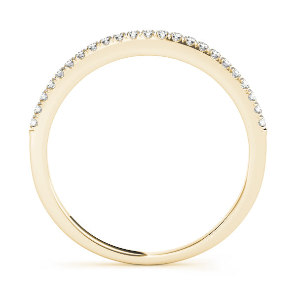 Beautiful 10K White & Yellow Gold Wedding Band with 1/8 ct SI1 Diamonds