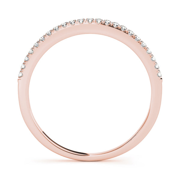 Beautiful 10K White & Yellow Gold Wedding Band with 1/8 ct SI1 Diamonds