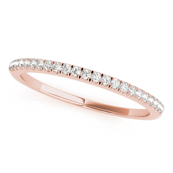 Elegant 10K Split Prong Wedding Band - 1/8 ct Diamond in Yellow & White Gold