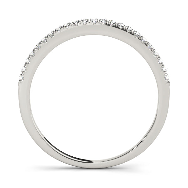 Elegant 10K Split Prong Wedding Band - 1/8 ct Diamond in Yellow & White Gold