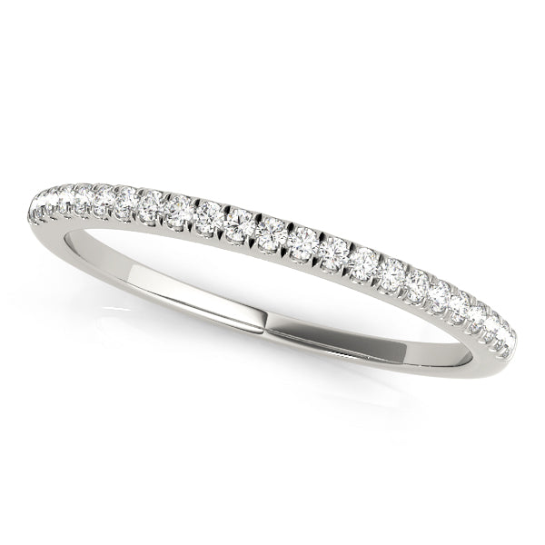 Elegant 10K Split Prong Wedding Band - 1/8 ct Diamond in Yellow & White Gold