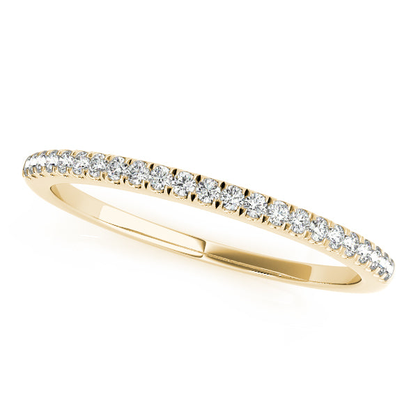 10K White / Yellow Gold FG/VVS1 0.13 Ct Round Diamond Wedding Band Women Jewelry