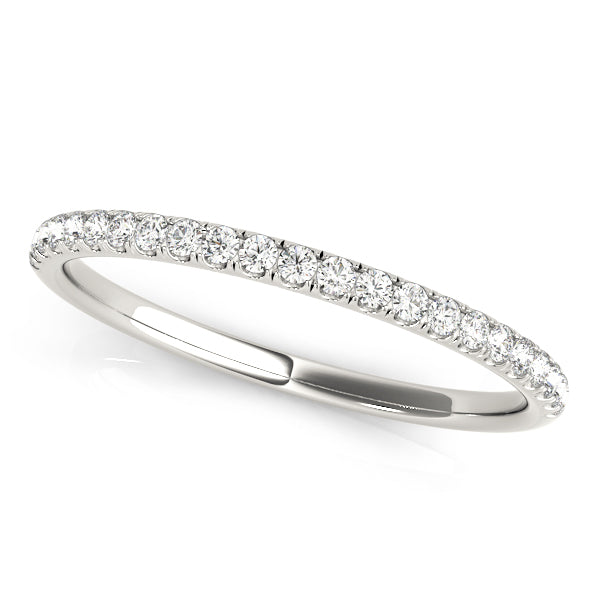 10K White / Yellow Gold FG/VVS1 0.13 Ct Round Diamond Wedding Band Women Jewelry