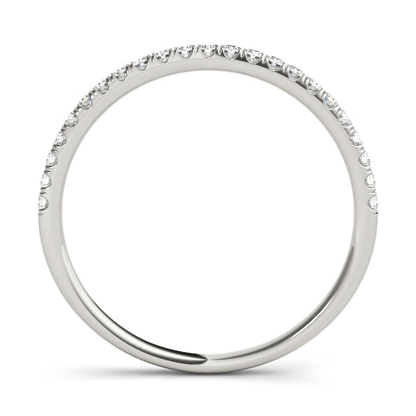 10K White / Yellow Gold FG/VVS1 0.13 Ct Round Diamond Wedding Band Women Jewelry