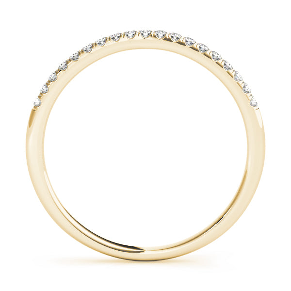 Stylish 10K Prong Set Wedding Bands Featuring 1/8 ct of Brilliant White & Yellow Diamonds