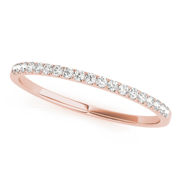 Stylish 10K Split Prong Wedding Band - 1/8 ct Diamond with White & Yellow Gold Accents