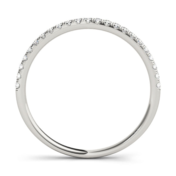 Gorgeous 10K White & Yellow Gold Split Prong Wedding Band | 1/8 ct SI1 Diamonds, E/F/G Quality