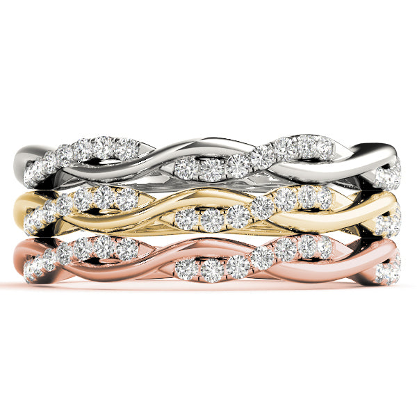 10k Split Prong Wedding Bands
