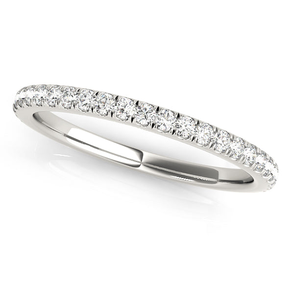 White & Yellow 10K Split Prong Wedding Band with 1/5 ct Diamond with SI1, E/F/G Quality