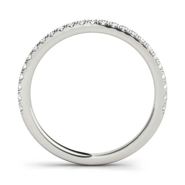 White & Yellow 10K Split Prong Wedding Band with 1/5 ct Diamond with SI1, E/F/G Quality
