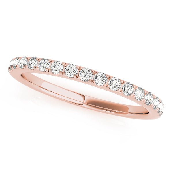 0.17 Ct Diamond Engagement Wedding Band In 10K Rose White & Yellow Gold