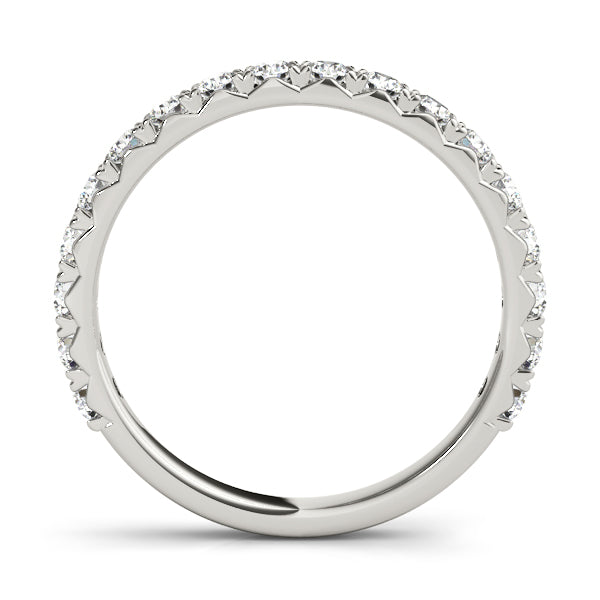 Luxurious 10K Split Prong Wedding Band with 1/2 ct of Radiant White and Yellow Diamonds