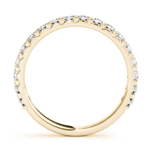 Luxurious 10K Split Prong Wedding Band with 1/2 ct of Radiant White and Yellow Diamonds