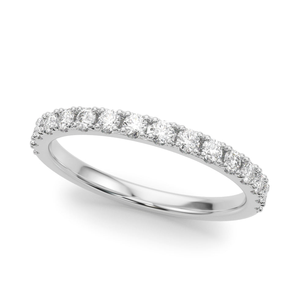 Wedding Band 1/2 Ct Round Diamond FG/VVS1 In 10K White Solid Gold Women Jewelry