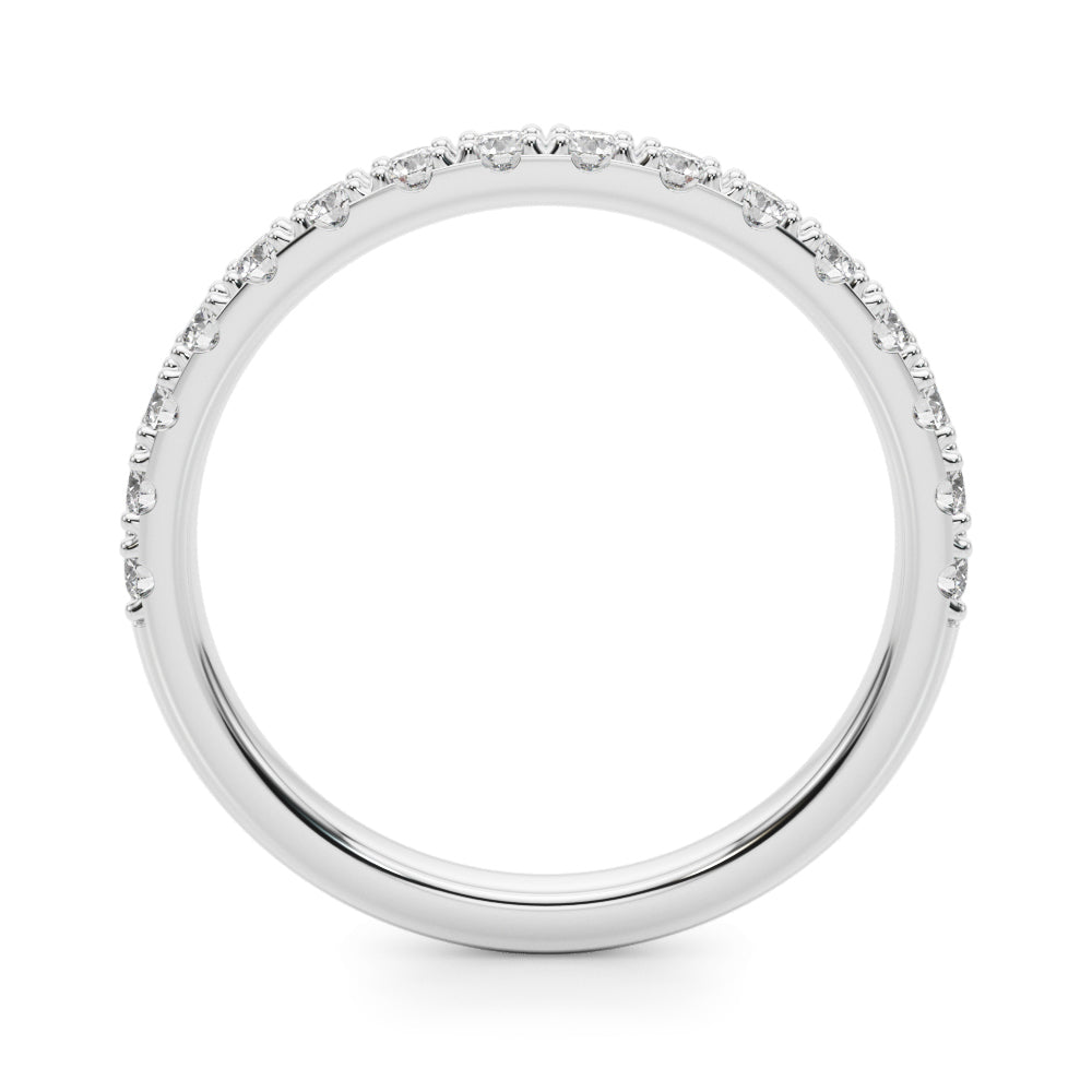 Wedding Band 1/2 Ct Round Diamond FG/VVS1 In 10K White Solid Gold Women Jewelry