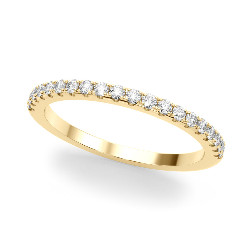 1/3 Ct Round Diamond Wedding Engagement Band 14K Rose/ White & Yellow Gold
