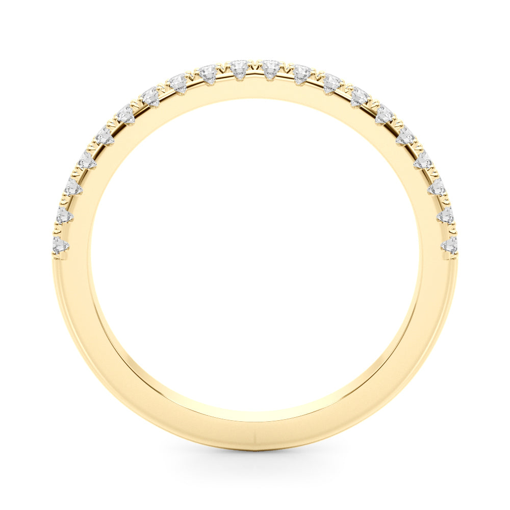 1/3 Ct Round Diamond Wedding Engagement Band 14K Rose/ White & Yellow Gold