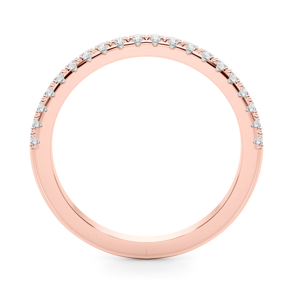 1/3 Ct Round Diamond Wedding Engagement Band 14K Rose/ White & Yellow Gold
