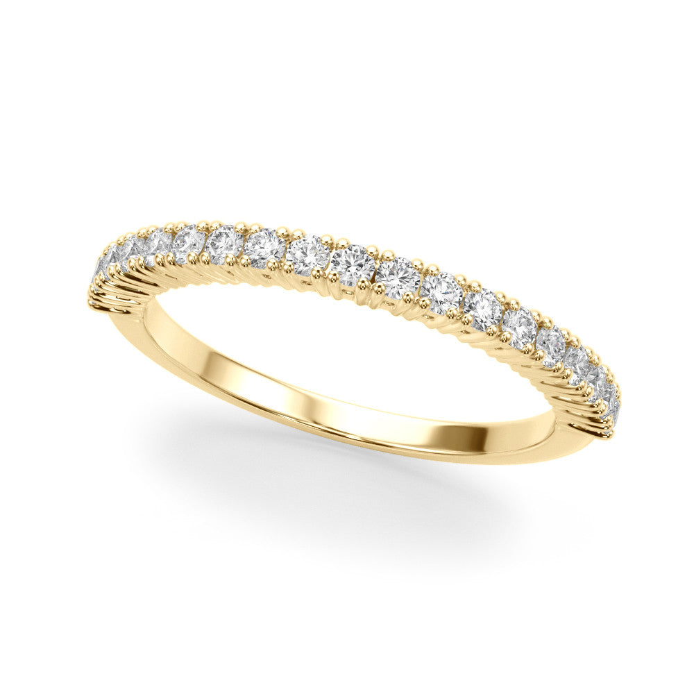 14K Yellow Gold 0.30 Ct Round Diamond Wedding Engagement Band