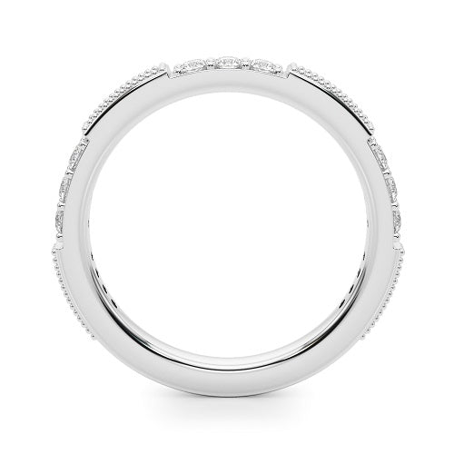 0.35 Carat Round Diamond Wedding Engagement Band In 10K Solid White Gold
