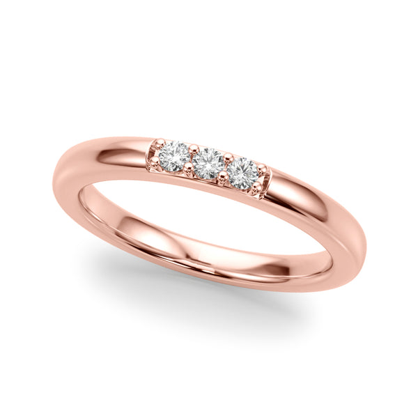0.03 Ct Three Stone Wedding Band