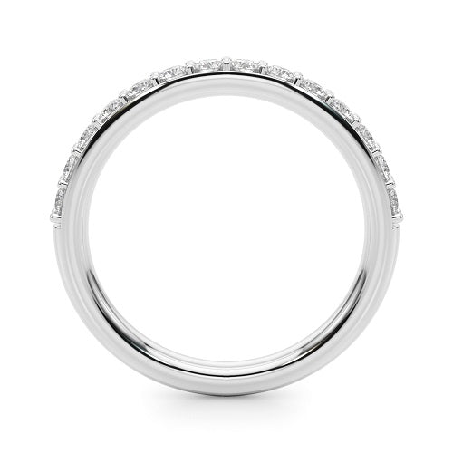 3/8 Carat Round FG/VS1 Prong Set Lab-Grown Diamond Engagement Band in 14K White Gold