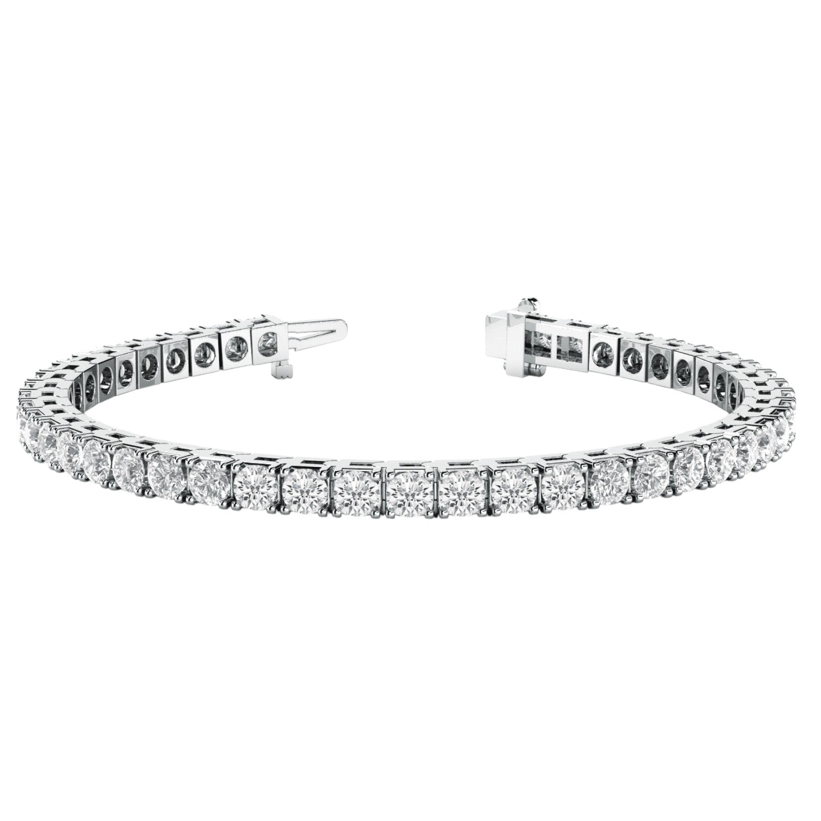 2.00 Ct FG/VVS1 Round Diamond Tennis 7 inch Bracelet in 14K White/ Rose & Yellow Gold