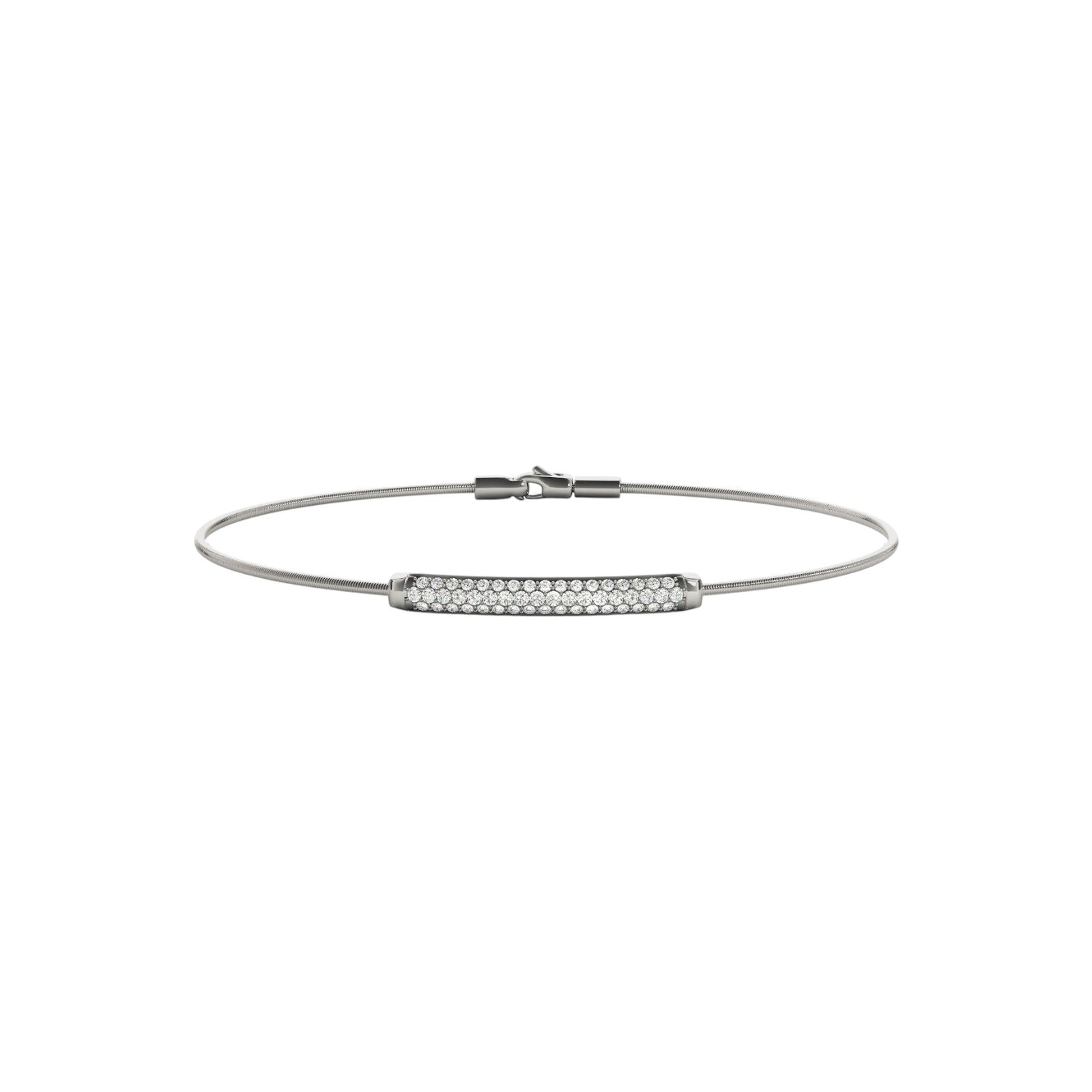 1/3 Ct Brilliant Diamond 14K Rose White & Yellow Gold Bangle Bracelet Women Jewelry
