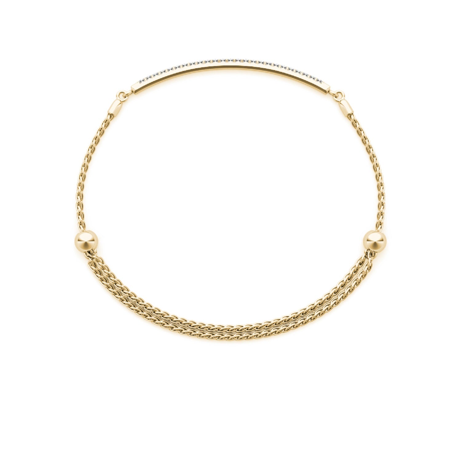 1/4 Ct Diamond 14K White & Yellow Gold Natural Diamond SINGLE ROW Bracelet Women Jewelry