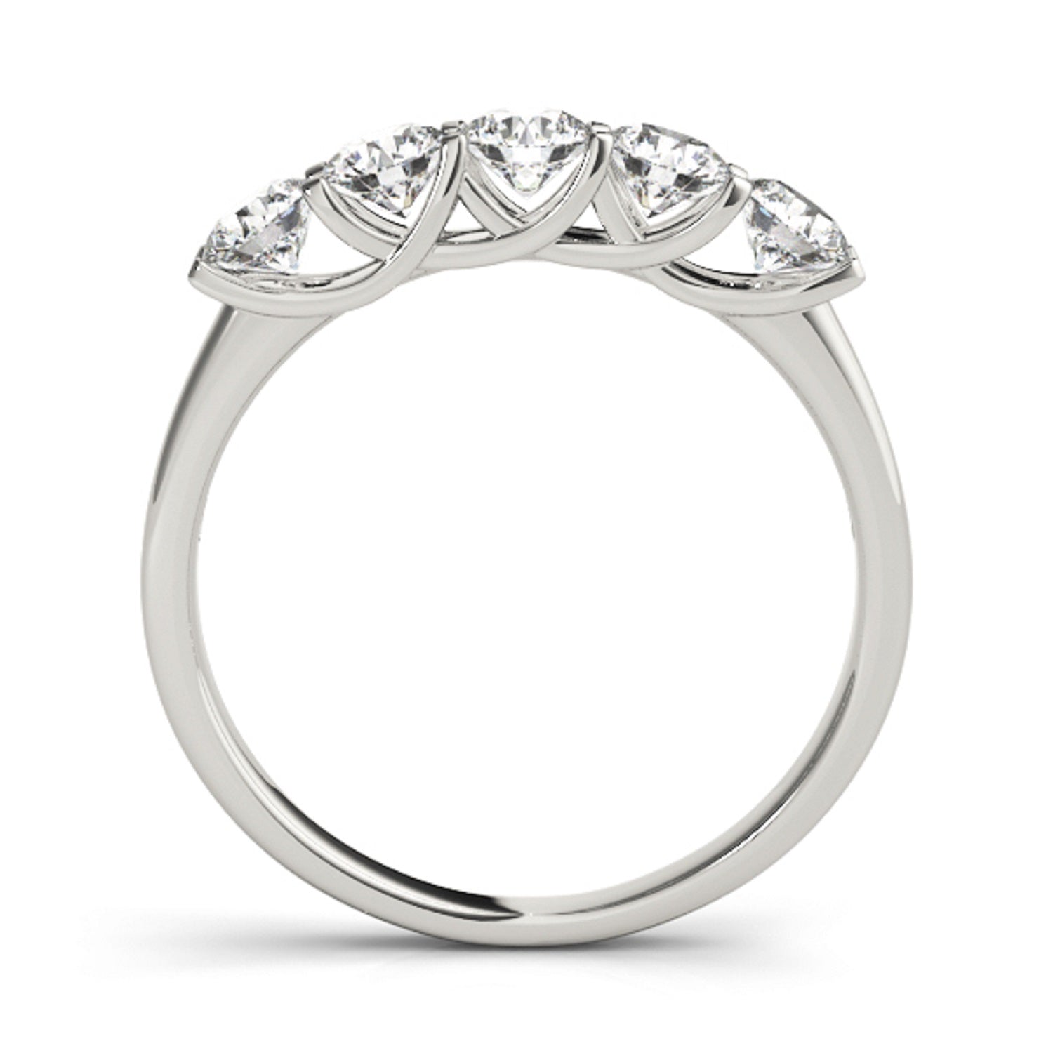 14K Rose, White, & Yellow Gold 1.00 Ct Lab-Grown Diamond Five-Stone Wedding Engagement Ring - Women’s Jewelry