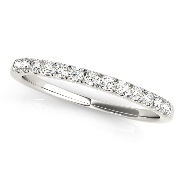 Elegant 10K Split Prong Wedding Band: 1/5 Ct Tw in Yellow & White Gold