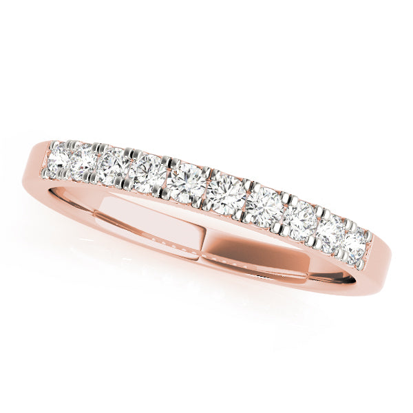 Classic 10K Split Prong Wedding Band - 1/3 ct Diamond in Beautiful White & Yellow Gold