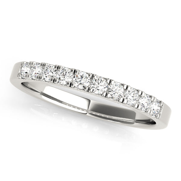 Classic 10K Split Prong Wedding Band - 1/3 ct Diamond in Beautiful White & Yellow Gold