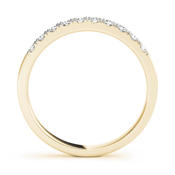 Classic 10K Split Prong Wedding Band - 1/3 ct Diamond in Beautiful White & Yellow Gold