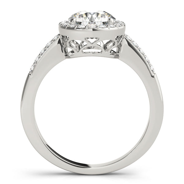 Bridal Set 0.40 Carat Diamond Engagement Wedding Ring In 14K Solid White Gold