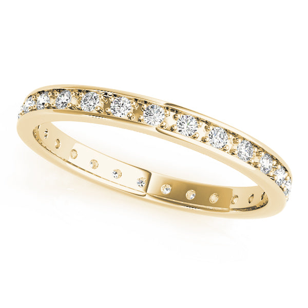1/4 Carat FG/VS1 Round Diamond Full Eternity Wedding Band In 14K White & Yellow Gold