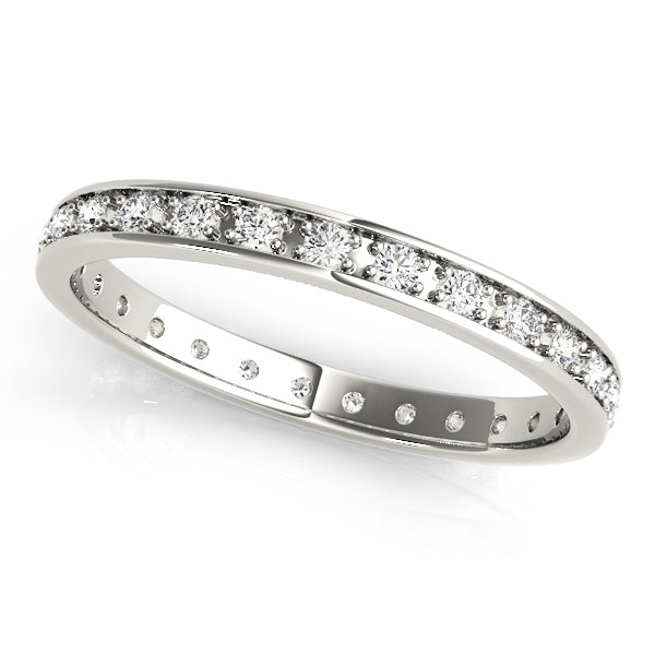 1/4 Carat FG/VS1 Round Diamond Full Eternity Wedding Band In 14K White & Yellow Gold