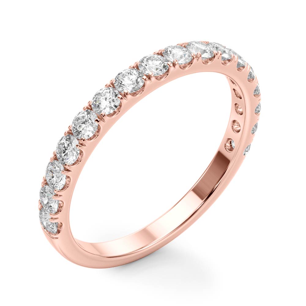 1.00 Ct Round Diamond Wedding Engagement Band in 10K Gold