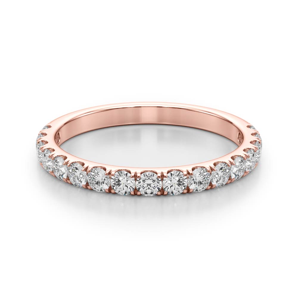 1.00 Ct Round Diamond Wedding Engagement Band in 10K Gold