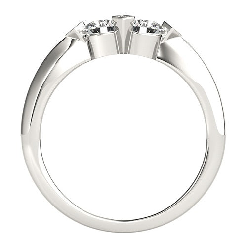 1/4 Carat Round Diamond Wedding Engagement Rings In 14K Solid White Gold