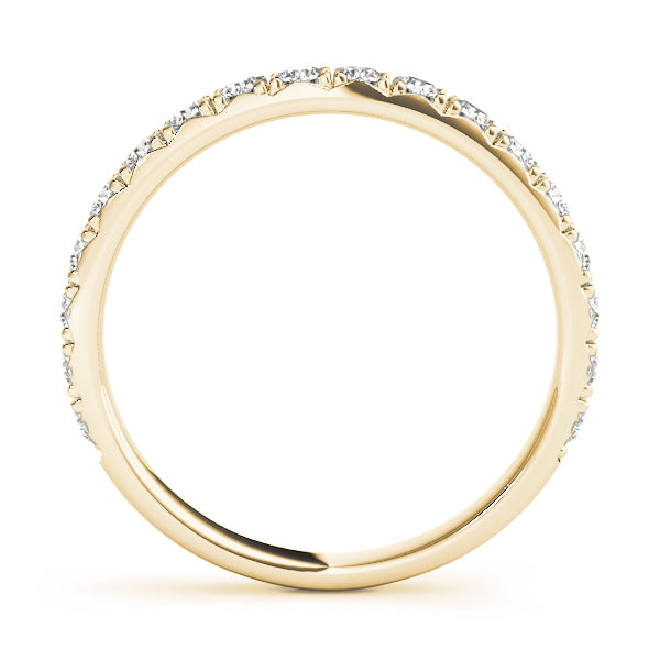 0.35 Carat Brilliant Cut Round Diamond Wedding Band in 10K White & Yellow Gold