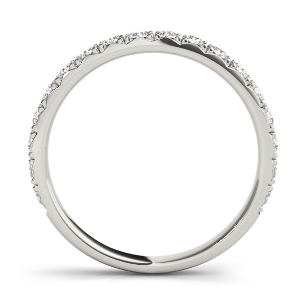 0.35 Carat Brilliant Cut Round Diamond Wedding Band in 10K White & Yellow Gold