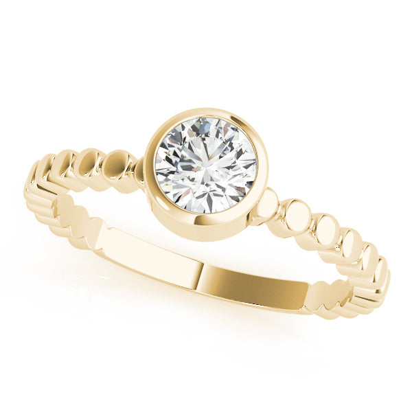 0.20 Carat FG/VS1 Round Diamond Wedding Engagement Ring In 10K Yellow Solid Gold