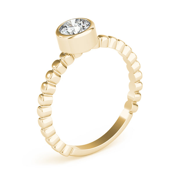 0.20 Carat FG/VS1 Round Diamond Wedding Engagement Ring In 10K Yellow Solid Gold