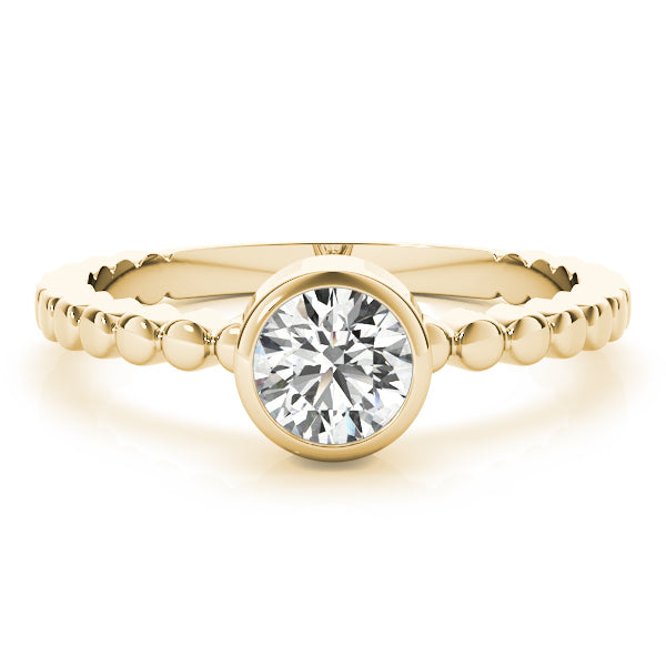 0.20 Carat FG/VS1 Round Diamond Wedding Engagement Ring In 10K Yellow Solid Gold