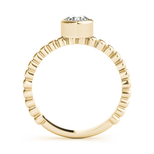 0.20 Carat FG/VS1 Round Diamond Wedding Engagement Ring In 10K Yellow Solid Gold