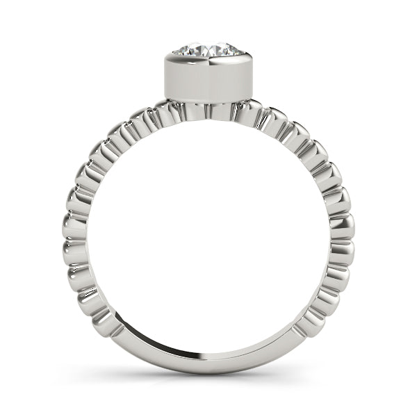 0.20 Carat FG/VS1 Round Diamond Wedding Engagement Ring In 10K White Solid Gold