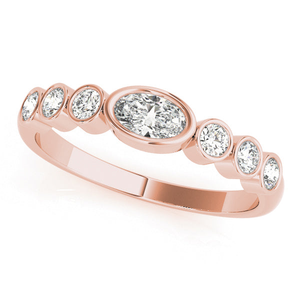 0.25 Carat Lab Grown Diamond Wedding Engagement Rings In 14K Solid Rose Gold