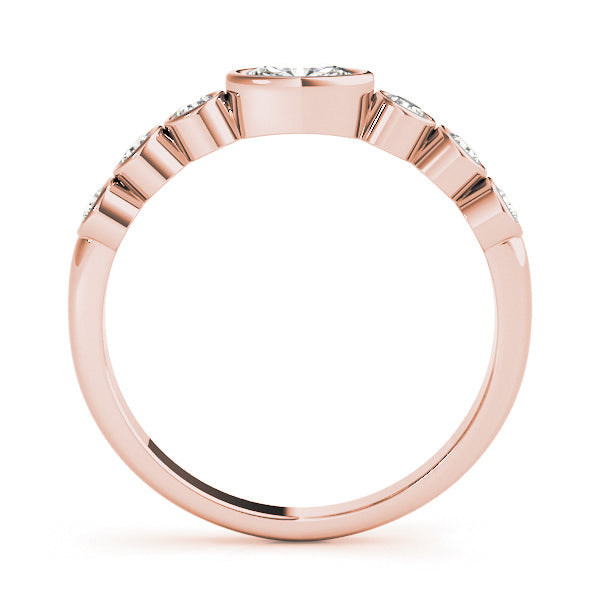 0.25 Carat Lab Grown Diamond Wedding Engagement Rings In 14K Solid Rose Gold